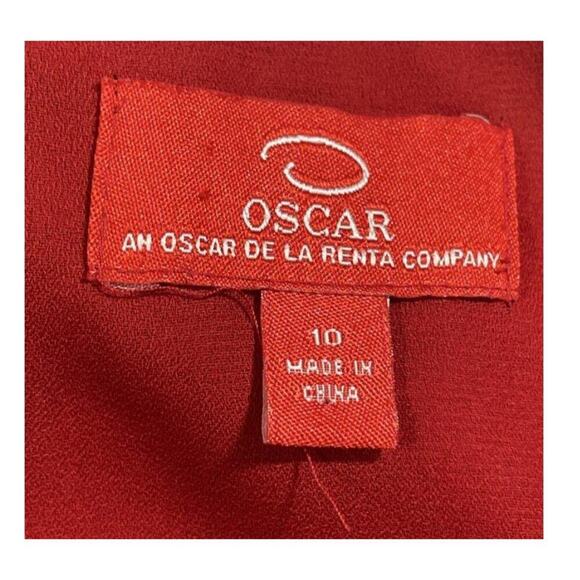 Oscar de la Renta Vintage Silk Floral Pleated Skirt Size 10 - Picture 2 of 7